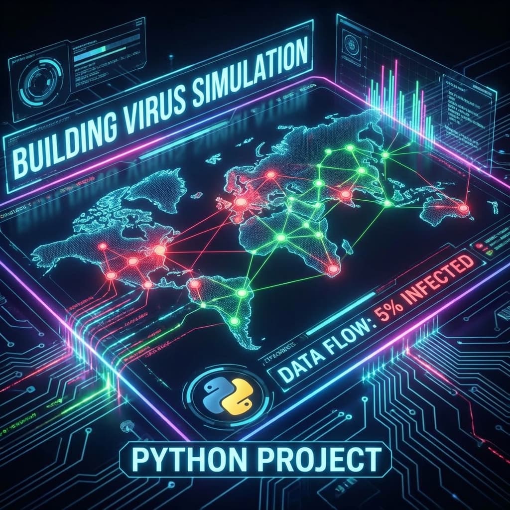 Python Virus Building Simulation
